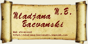 Mlađana Bačvanski vizit kartica